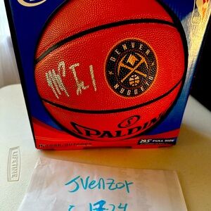 Michael porter JR autographed Denver nuggests basketball